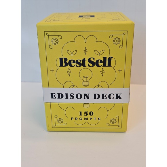 BestSelf Other - BestSelf Edison Deck 145 Prompts Creative Idea Generation Cards Yellow Box